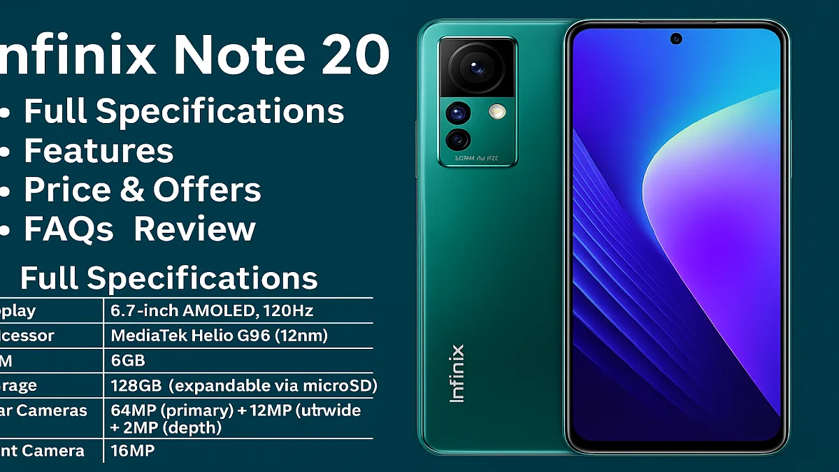 Infinix Note 20 Full Specification AMOLED 120Hz