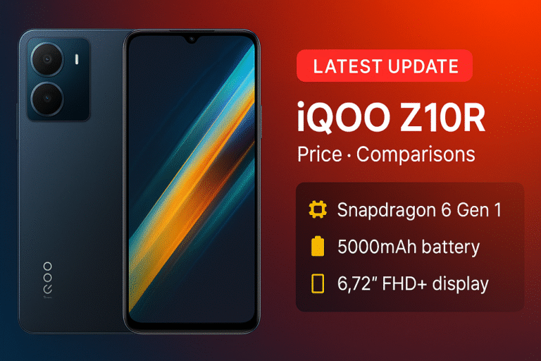 iQOO Z10R β Specs, Price in India, Comparison, Updates, Pros & Cons, Tests & FAQs