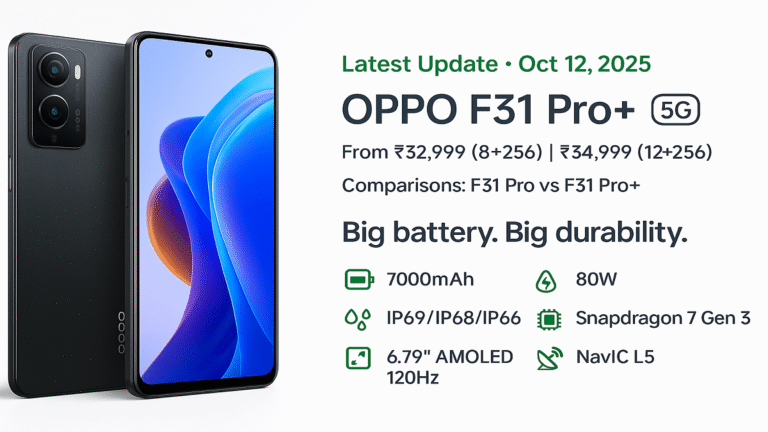 OPPO F31 Pro Plus 5G: 7000mAh, 80W, Best Price and Full Specs