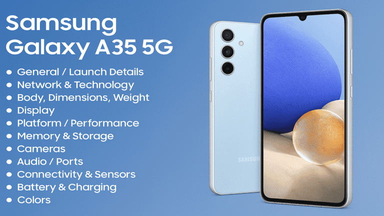 Samsung Galaxy A35 5G: All Details, Specs, Price and FAQs Best Guide